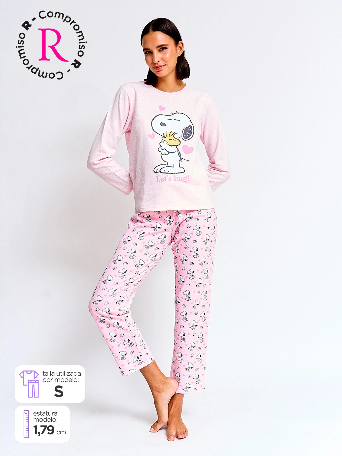 PIJAMA MUJER INDEX MANGA LARGA SNOOPY - 1