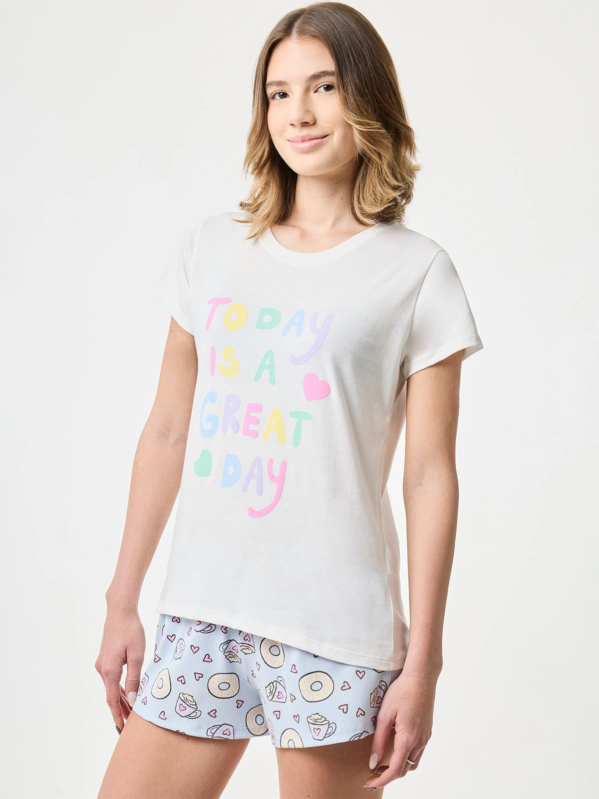 POLO DE PIJAMA MANGA CORTA MUJER INDEX TODAY IS A GREAT - 3
