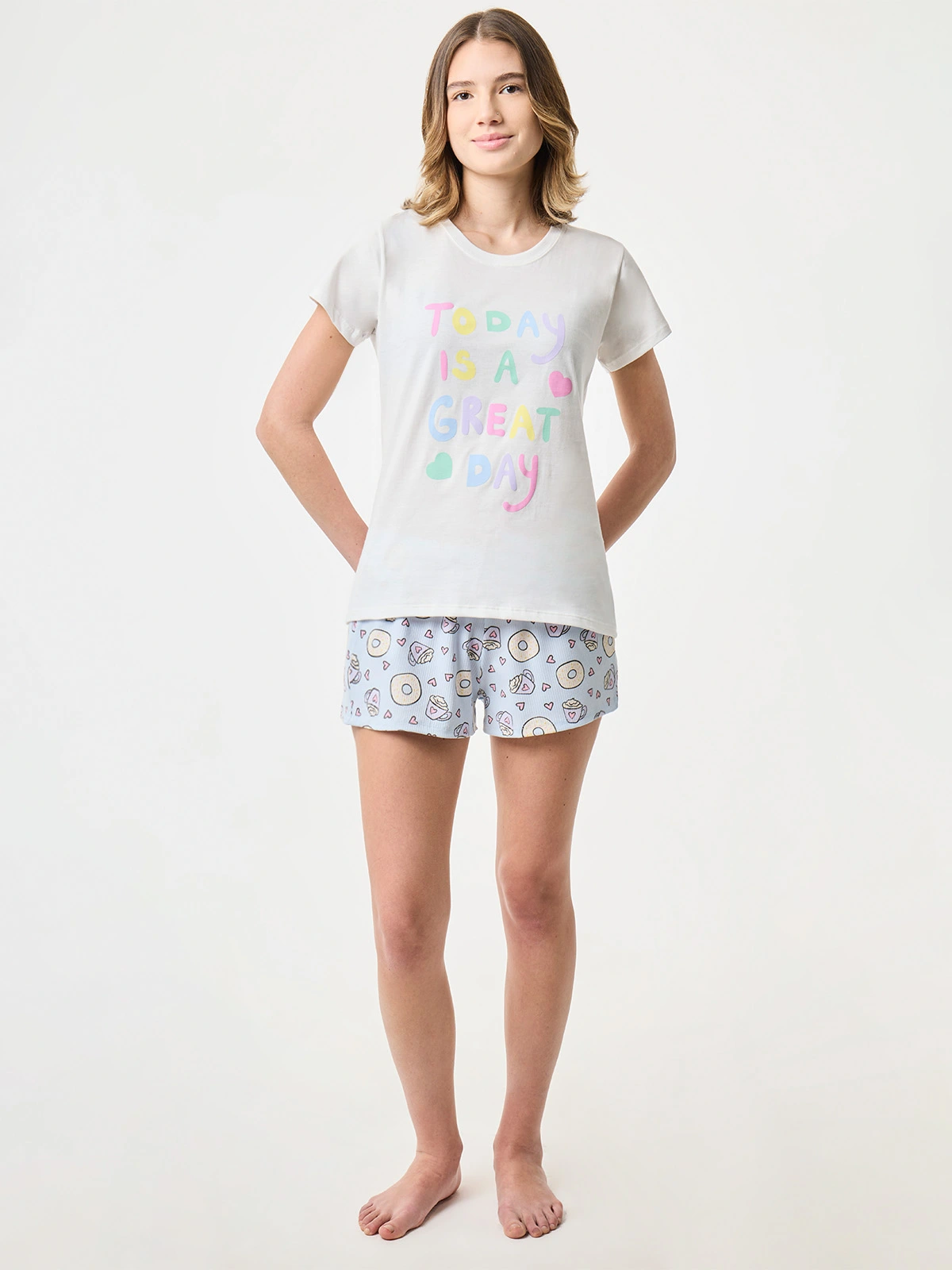 POLO DE PIJAMA MANGA CORTA MUJER INDEX TODAY IS A GREAT - 5