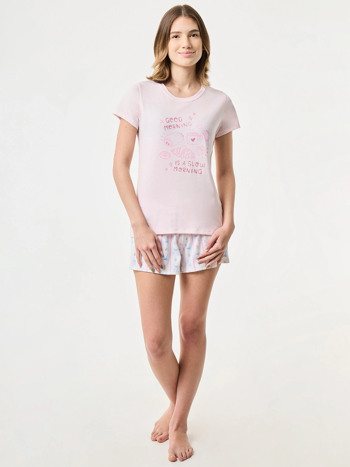 POLO DE PIJAMA MANGA CORTA MUJER INDEX PRINT CALMA - 5