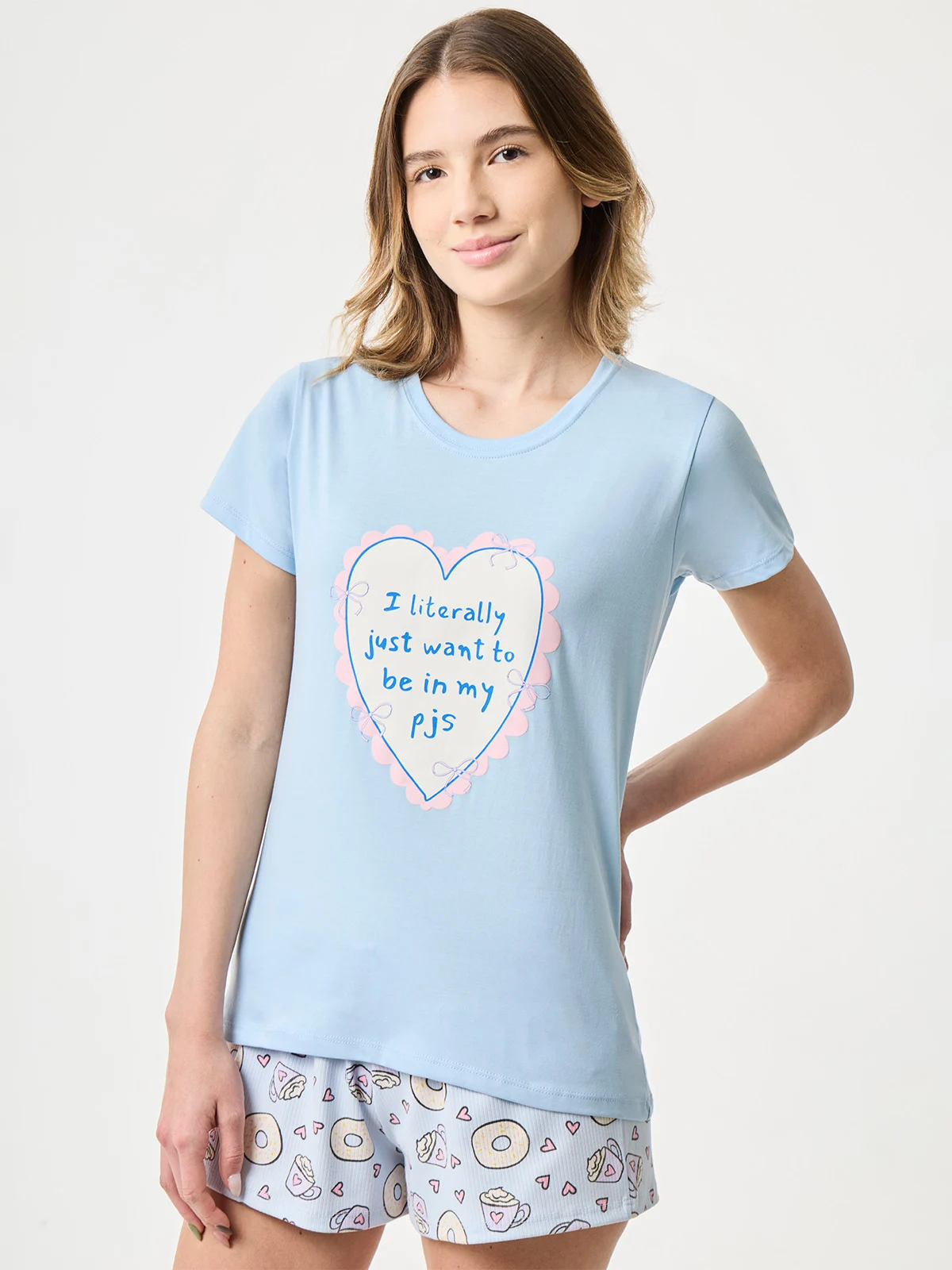 POLO DE PIJAMA MANGA CORTA MUJER INDEX PRINT LITERALLY - 3