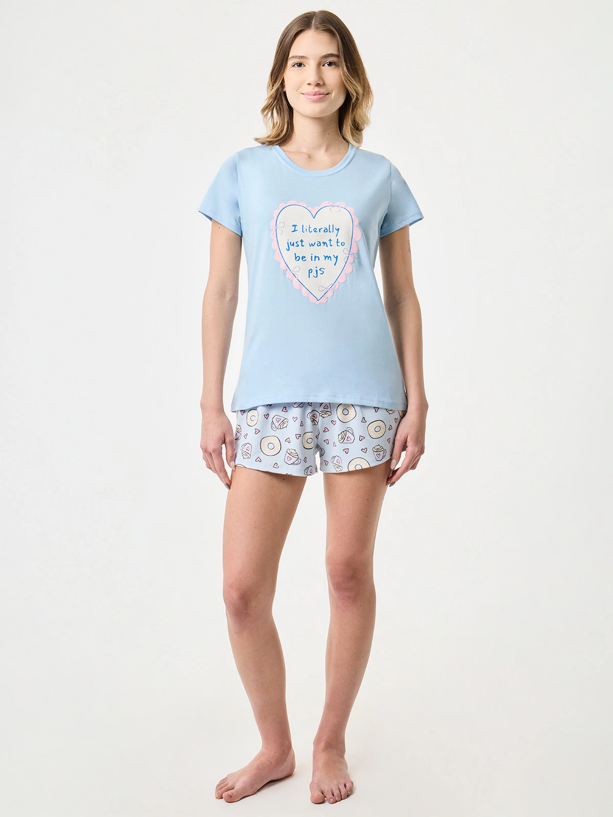 POLO DE PIJAMA MANGA CORTA MUJER INDEX PRINT LITERALLY - 5