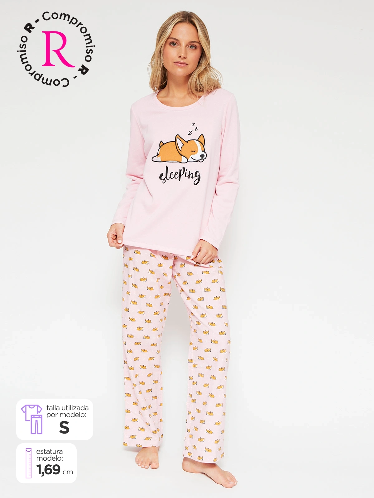 POLO PIJAMA MUJER INDEX MANGA LARGA - 1