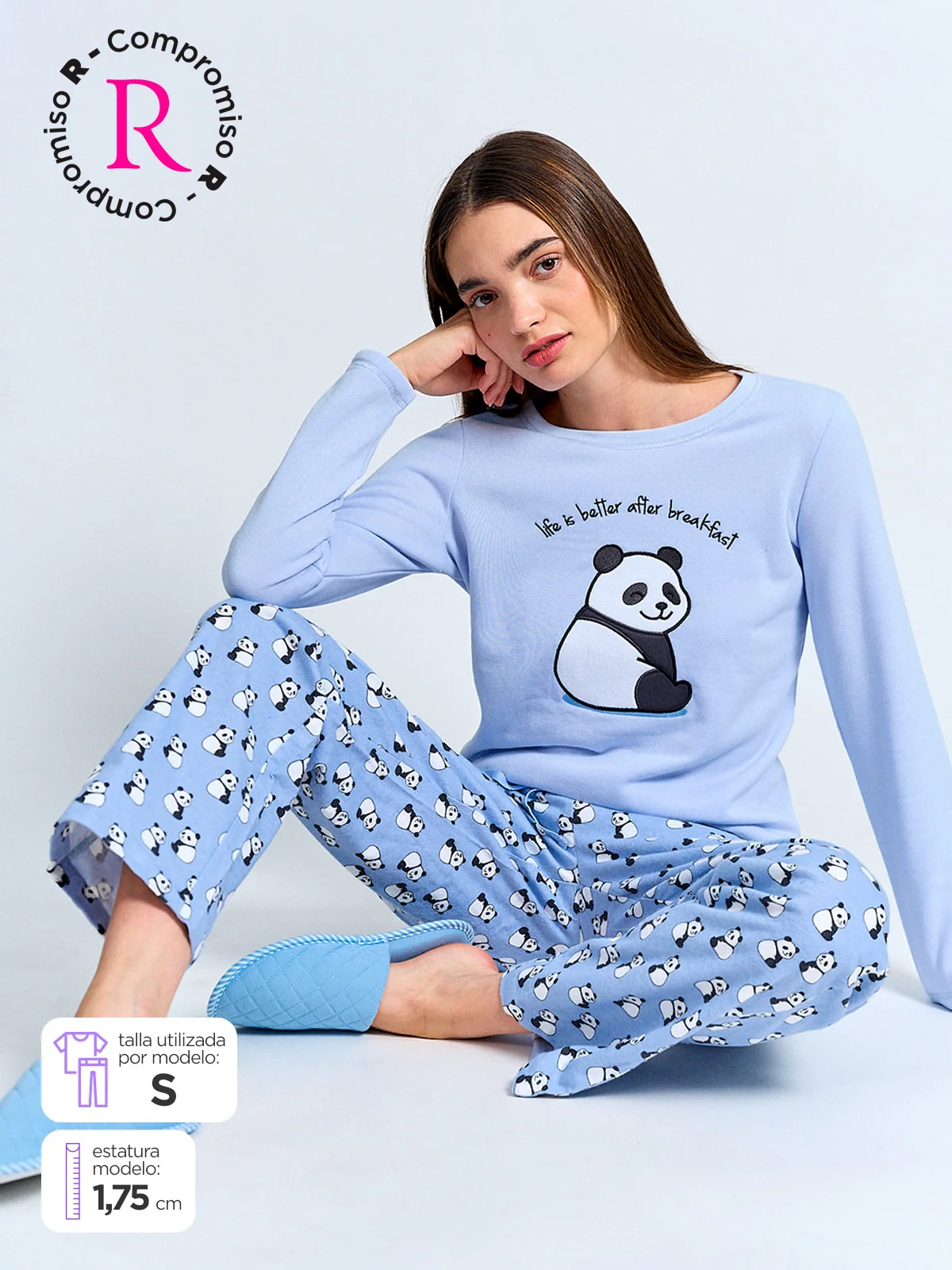 PANTALÓN PIJAMA MUJER INDEX FRANELA  - 1