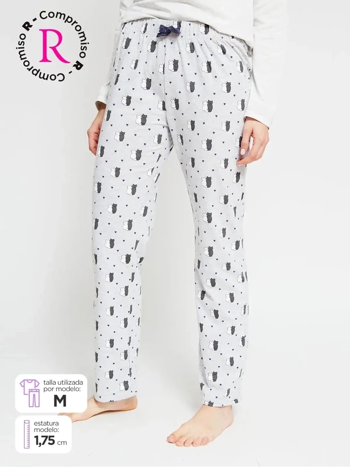 PANTALÓN PIJAMA RECTO MUJER INDEX - 1