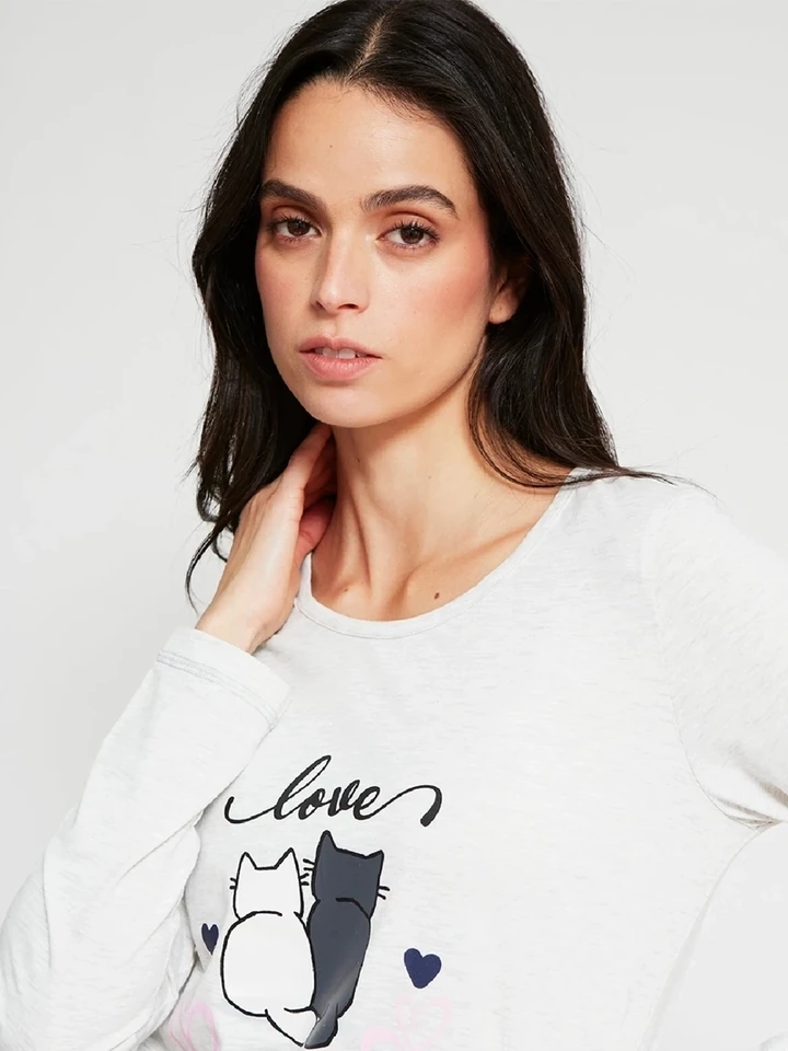 POLO PIJAMA MANGA LARGA MUJER INDEX - 3