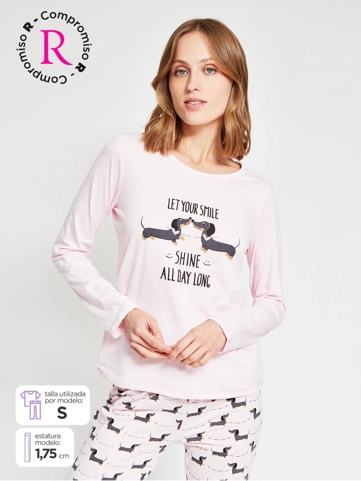 POLO PIJAMA MANGA LARGA MUJER INDEX - 1