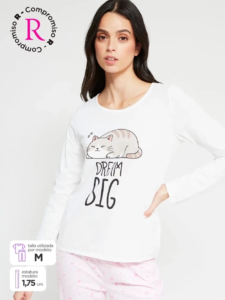 POLO PIJAMA MANGA LARGA MUJER INDEX - 1