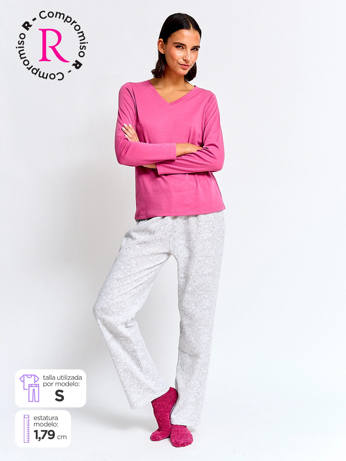 PACK PIJAMA MUJER AZIZ MOKA - 1