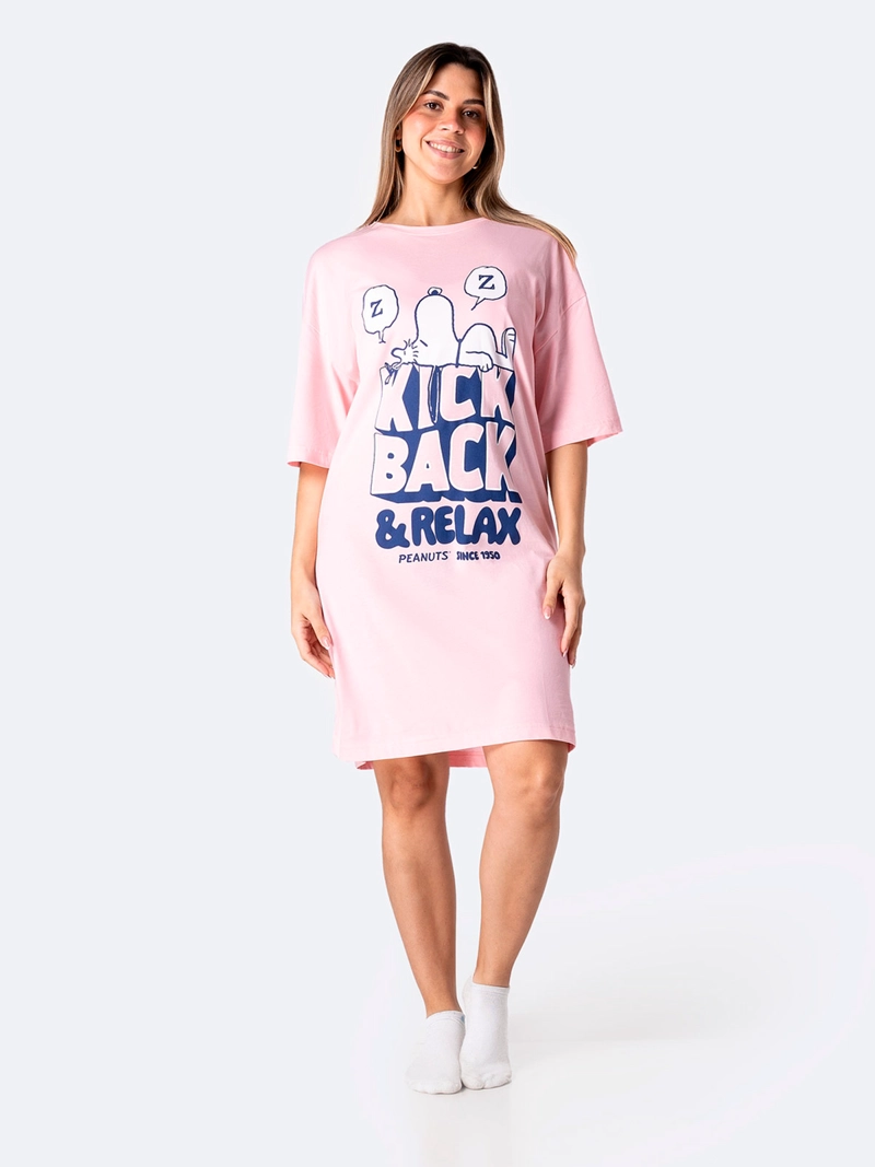 CAMISOLA MUJER PIONIER ROSADO BLEACH-SNOOPY - 1