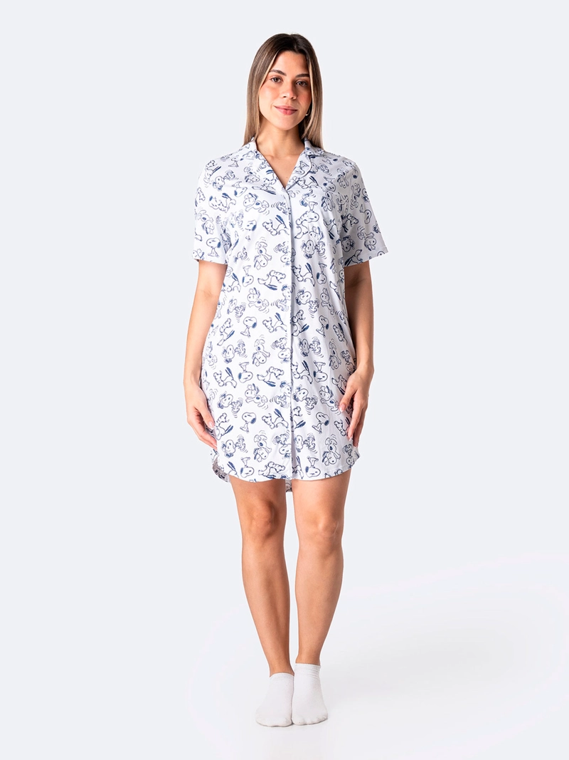 CAMISON MUJER PIONIER BLANCO LIFE-SNOOPY - 1