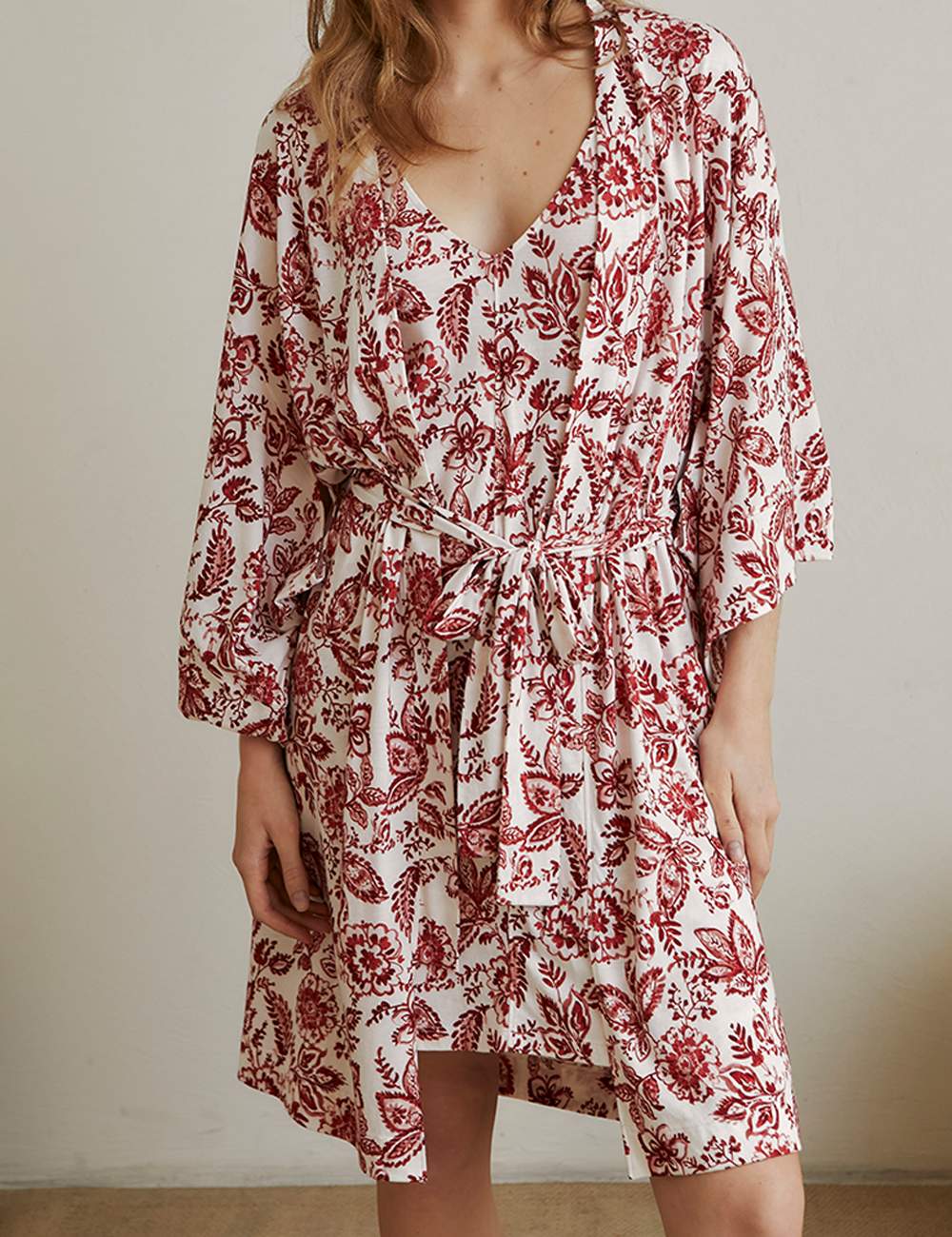 KIMONO MUJER IN BLOOM MULTICOLOR KIMONO MIDI - 1