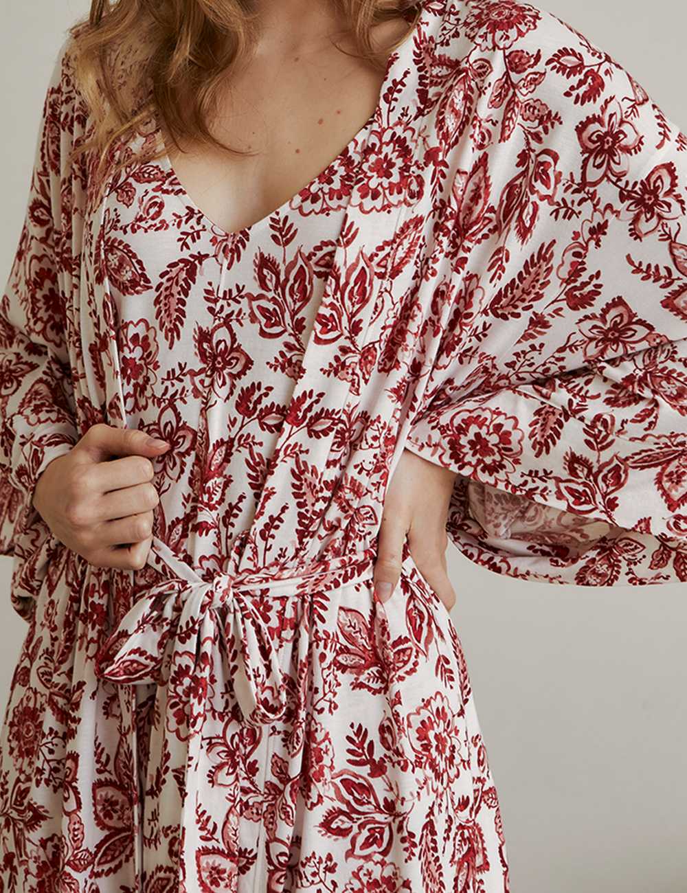 KIMONO MUJER IN BLOOM MULTICOLOR KIMONO MIDI - 3