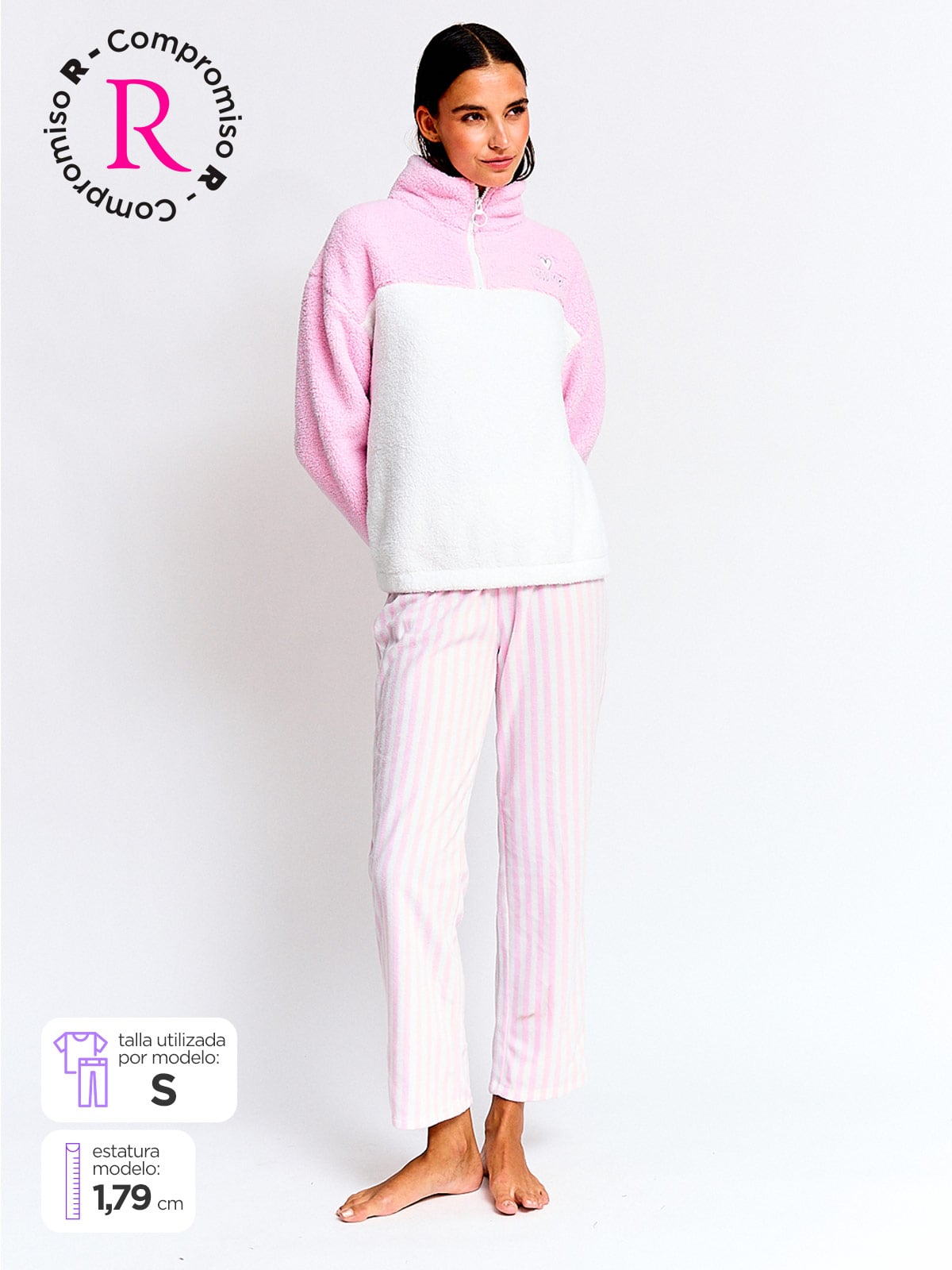 PIJAMA MUJER INDEX NEW ZIP SHERPA - 1