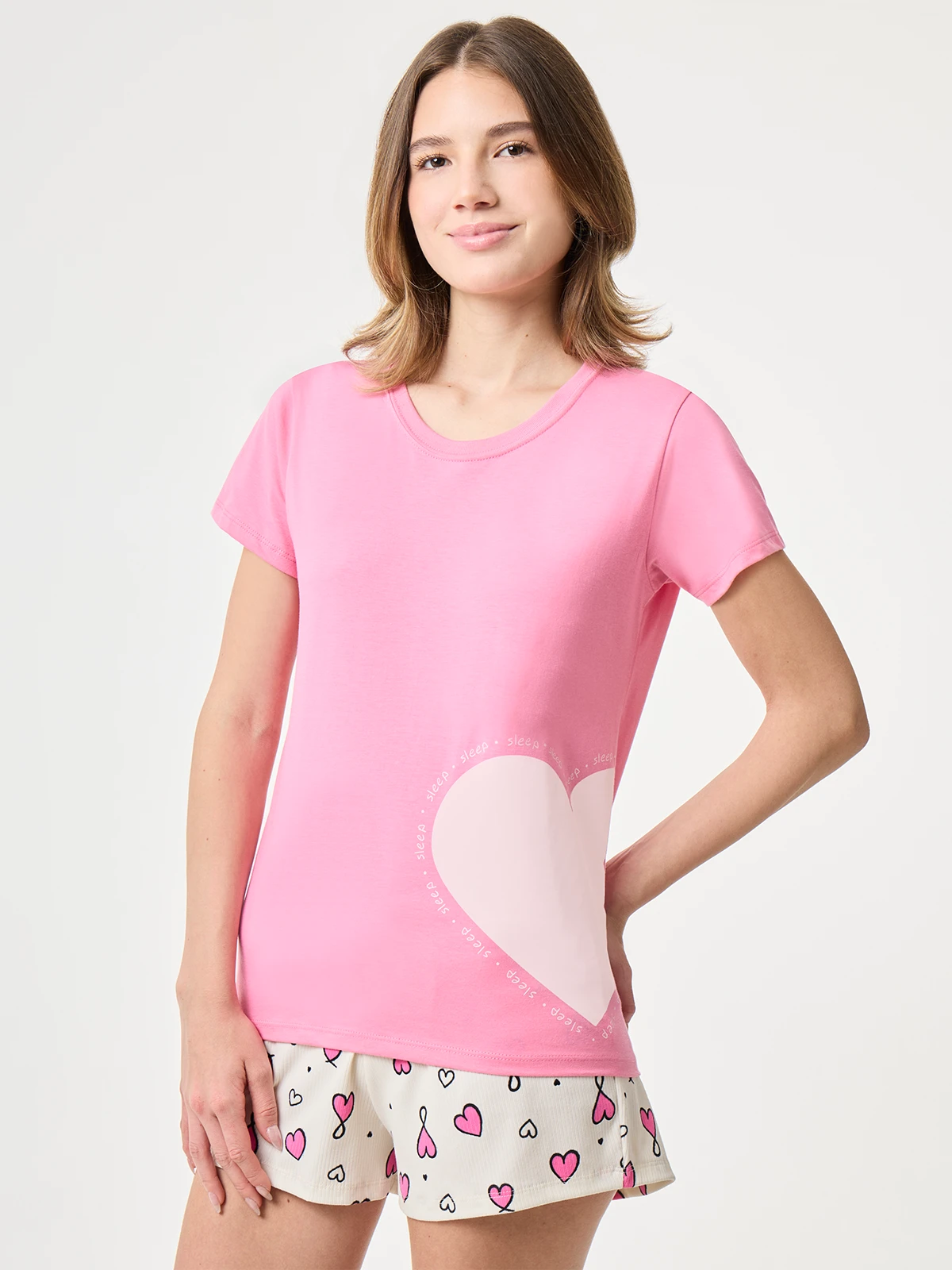 POLO DE PIJAMA MUJER INDEX PRINT HEART LOVE - 3