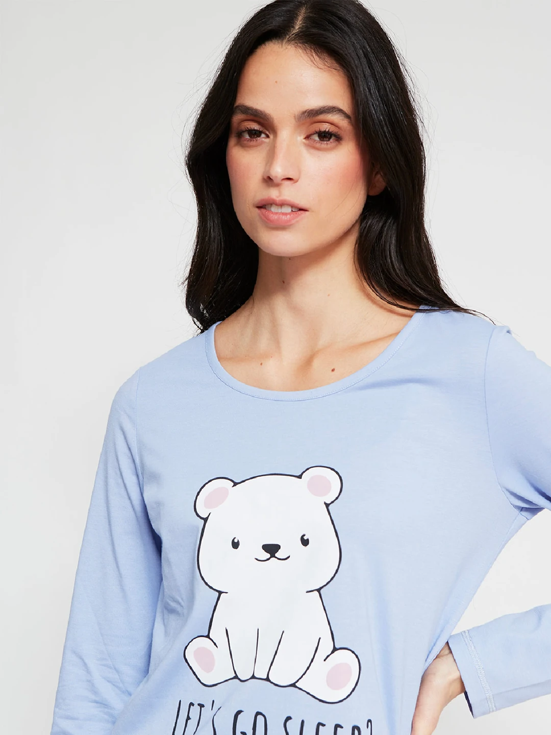 TOP PIJAMA MANGA LARGA MUJER INDEX PRINT - 3
