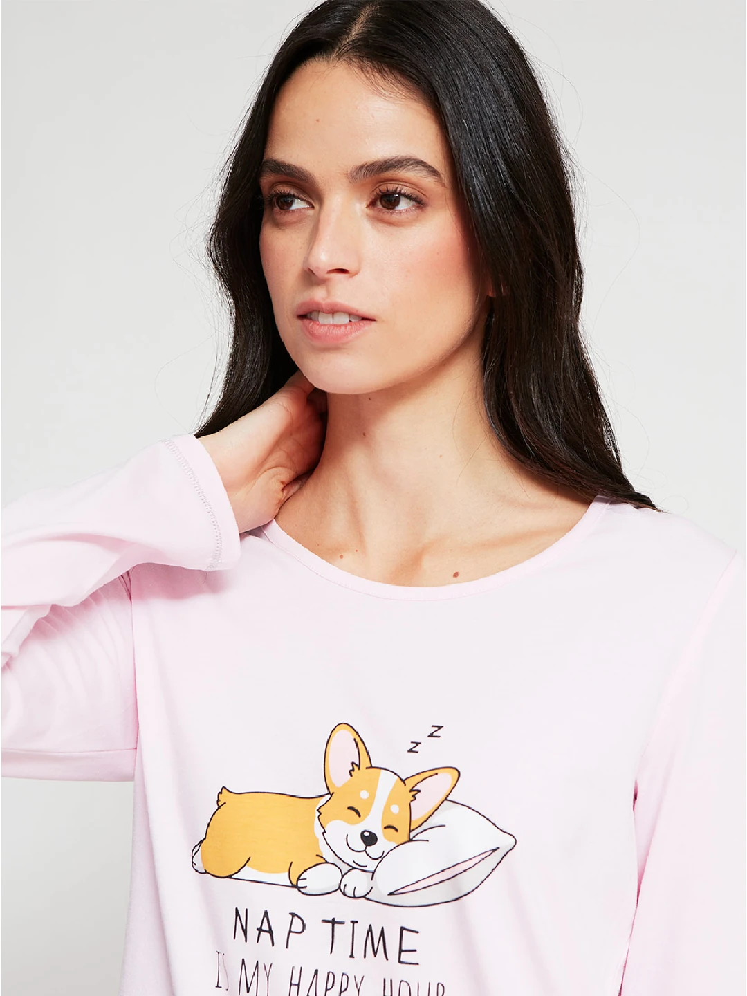 TOP PIJAMA MANGA LARGA MUJER INDEX PRINT - 3