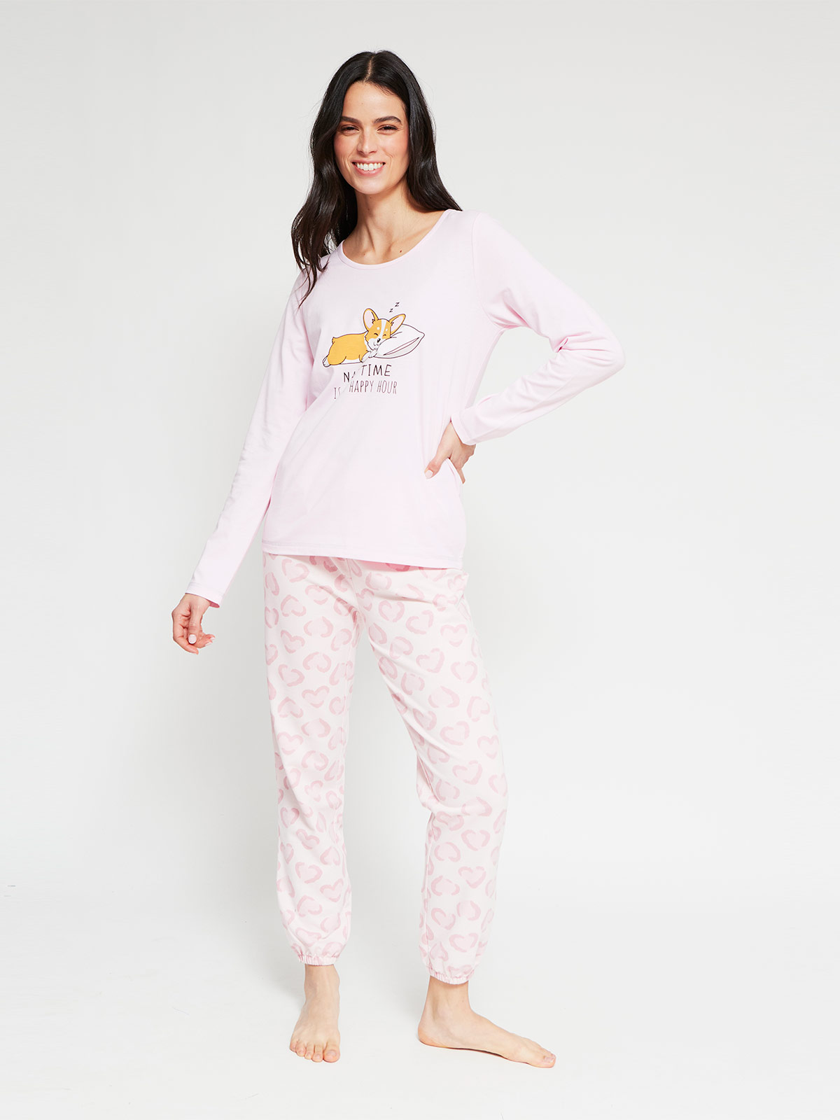 TOP PIJAMA MANGA LARGA MUJER INDEX PRINT - 4