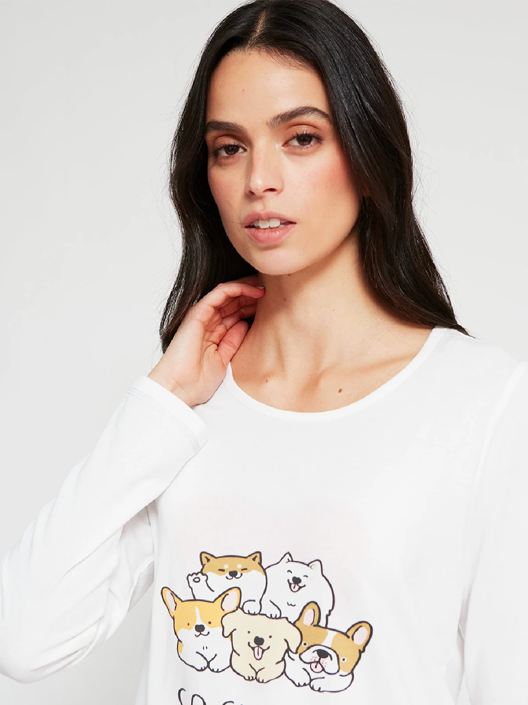 TOP PIJAMA MANGA LARGA MUJER INDEX PRINT - 3