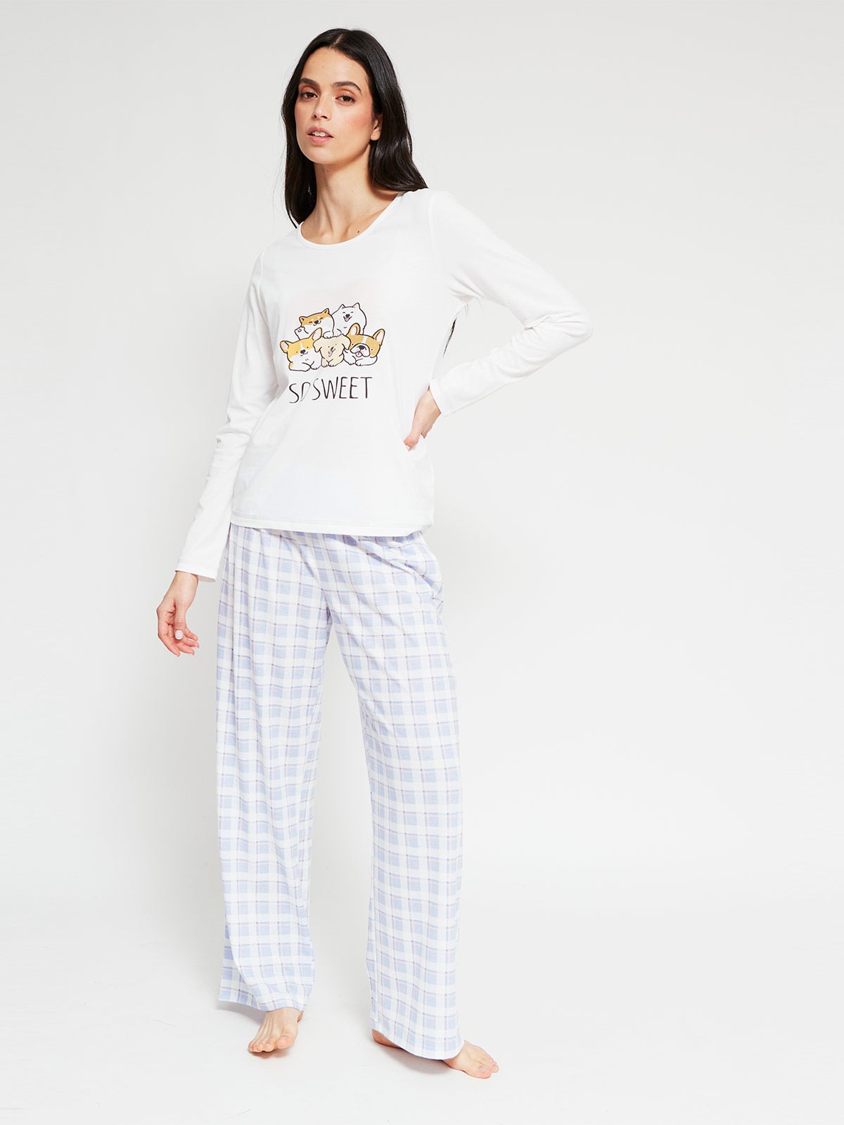TOP PIJAMA MANGA LARGA MUJER INDEX PRINT - 4