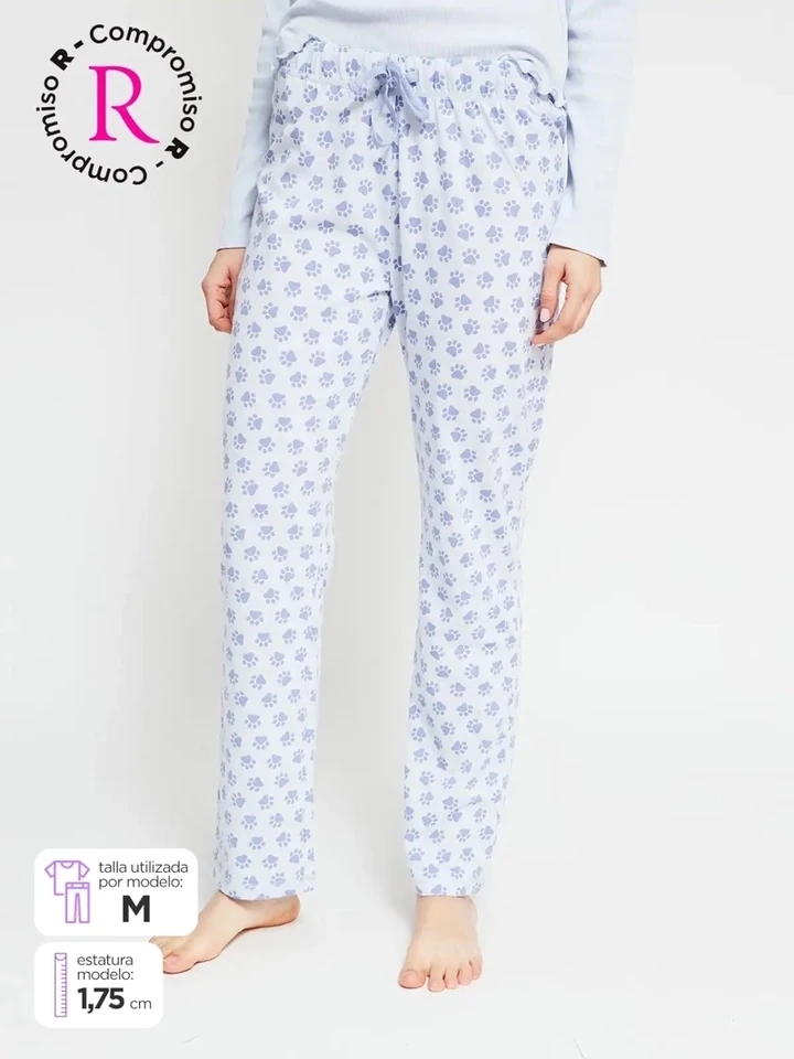 PANTALÓN PIJAMA LARGO RECTO MUJER INDEX - 1