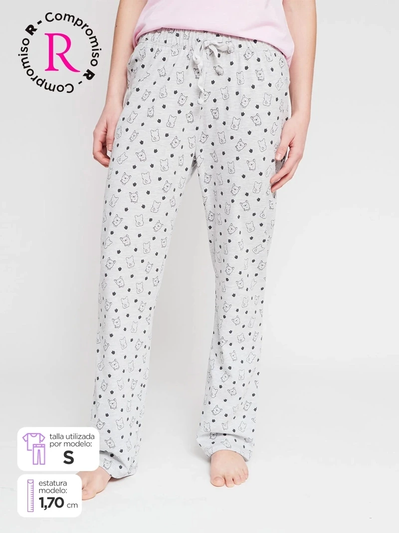 PANTALÓN PIJAMA RECTO MUJER INDEX - 1
