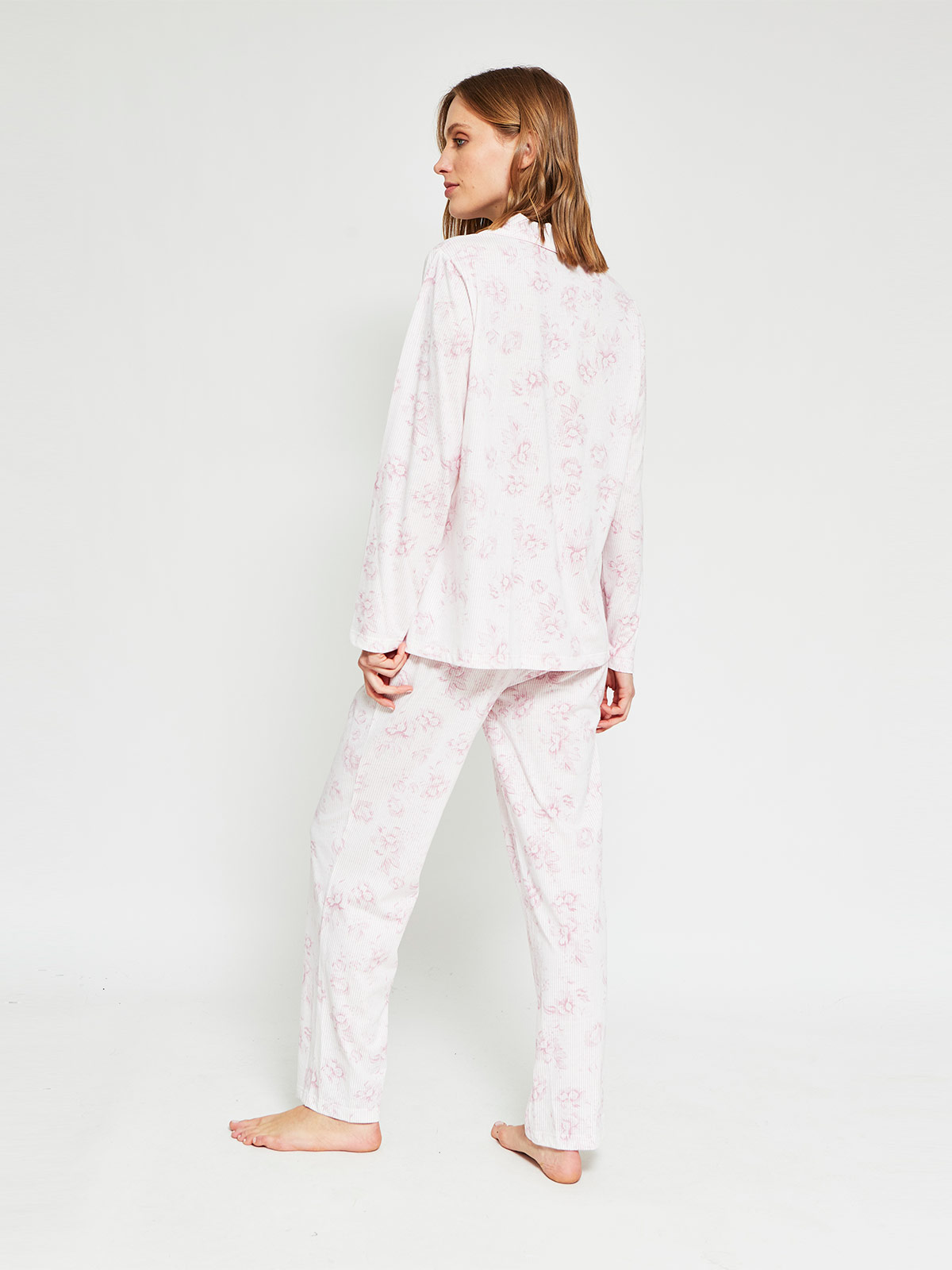 PIJAMA MANGA LARGA MUJER AZIZ CELESTE CAMI - 2