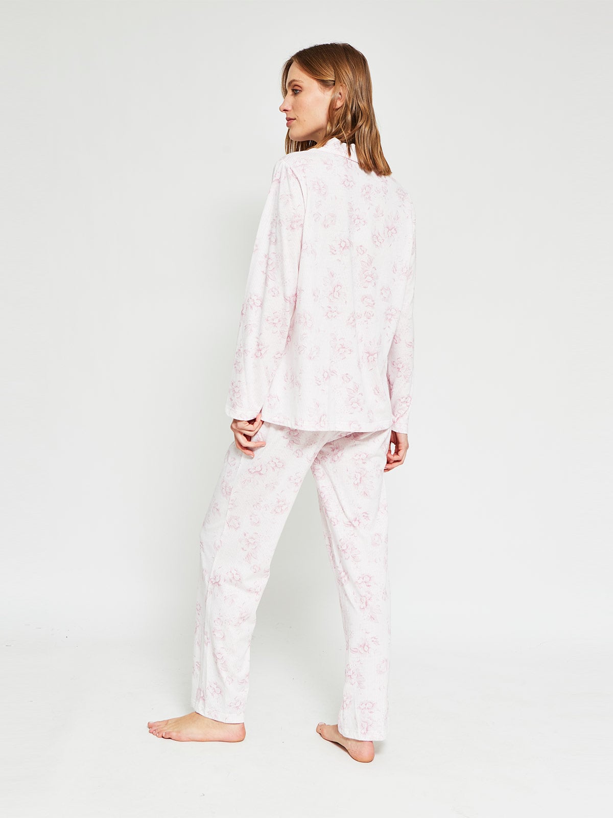 PIJAMA MANGA LARGA MUJER AZIZ CELESTE CAMI - 2