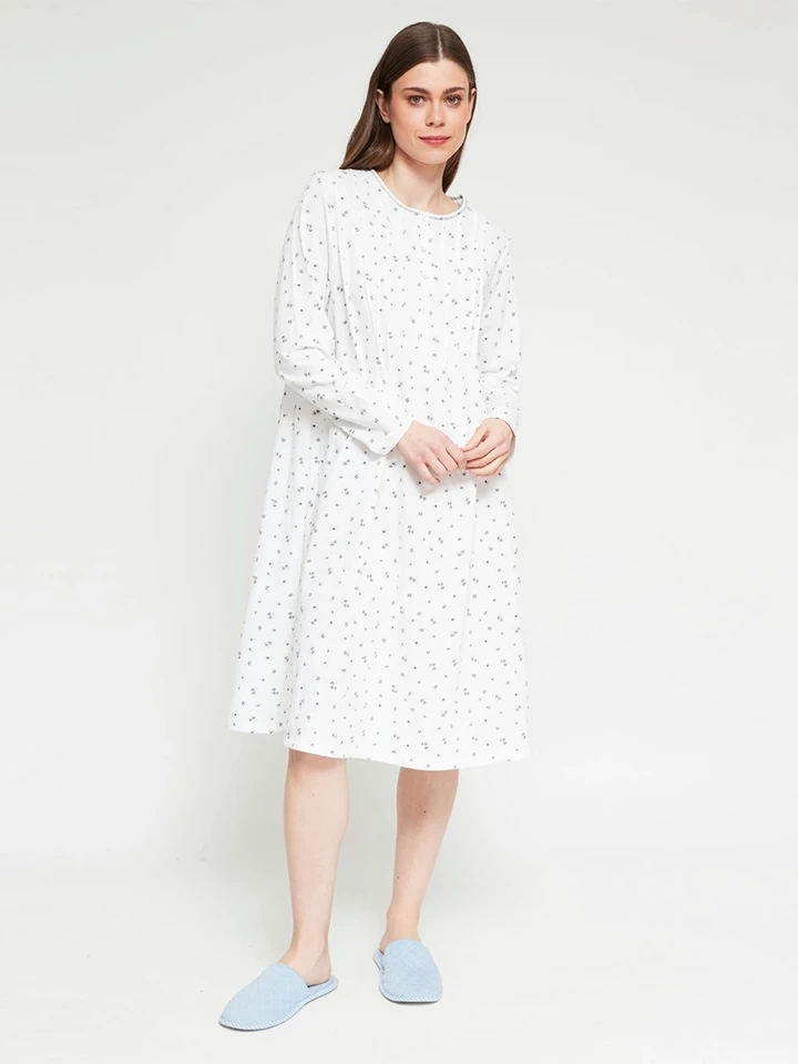 CAMISÓN MANGA LARGA MUJER AZIZ CON BOTONES - 4