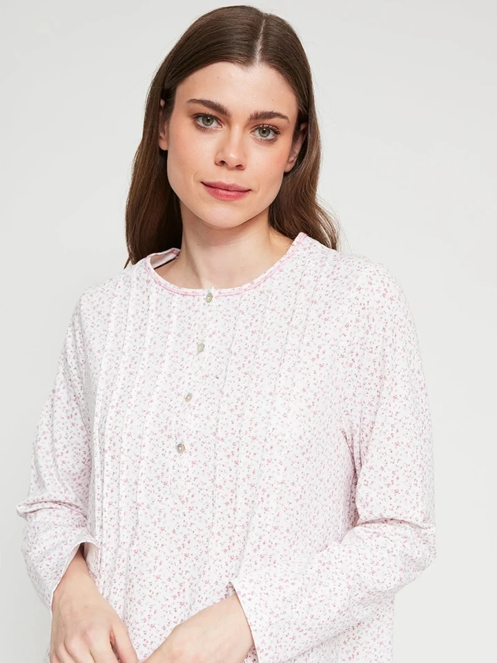 CAMISÓN MANGA LARGA MUJER AZIZ CON BOTONES - 3