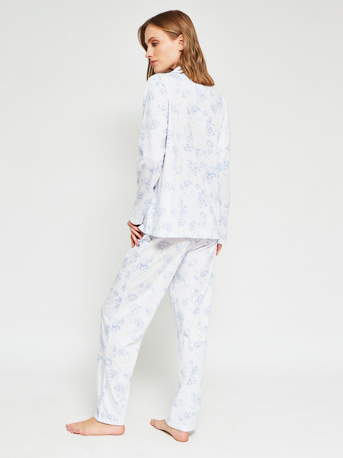 PIJAMA MANGA LARGA MUJER AZIZ CELESTE CAMI - 2