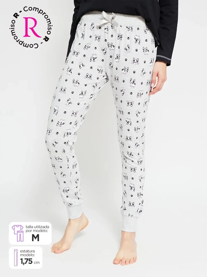 PANTALÓN PIJAMA PUÑO MUJER INDEX - 1