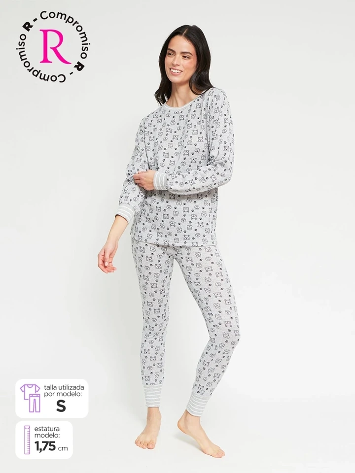 PIJAMA MANGA LARGA MUJER INDEX - 1
