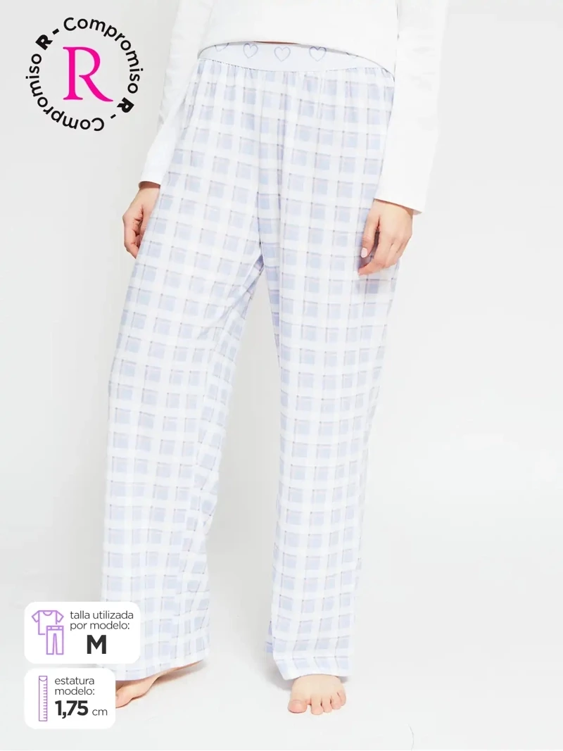 PANTALÓN PIJAMA MUJER INDEX ELÁSTICO - 1