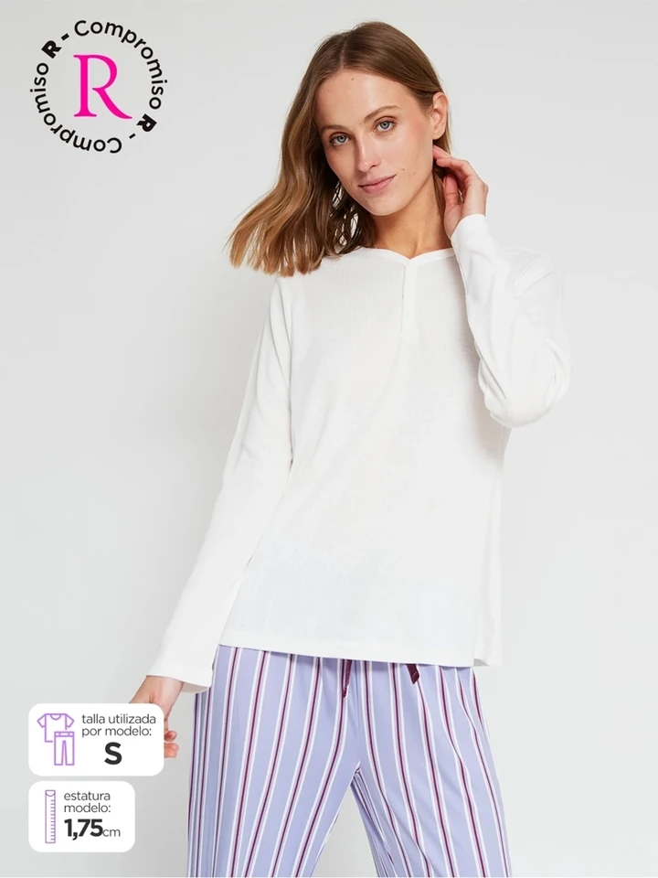 POLO PIJAMA MANGA LARGA MUJER MARQUIS - 1