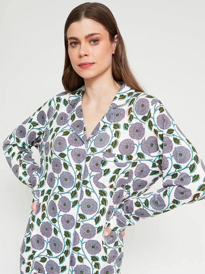 PIJAMA MANGA LARGA MUJER MARQUIS BOTONES - 3