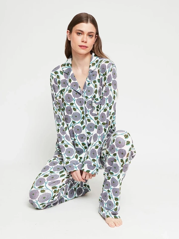 PIJAMA MANGA LARGA MUJER MARQUIS BOTONES - 4