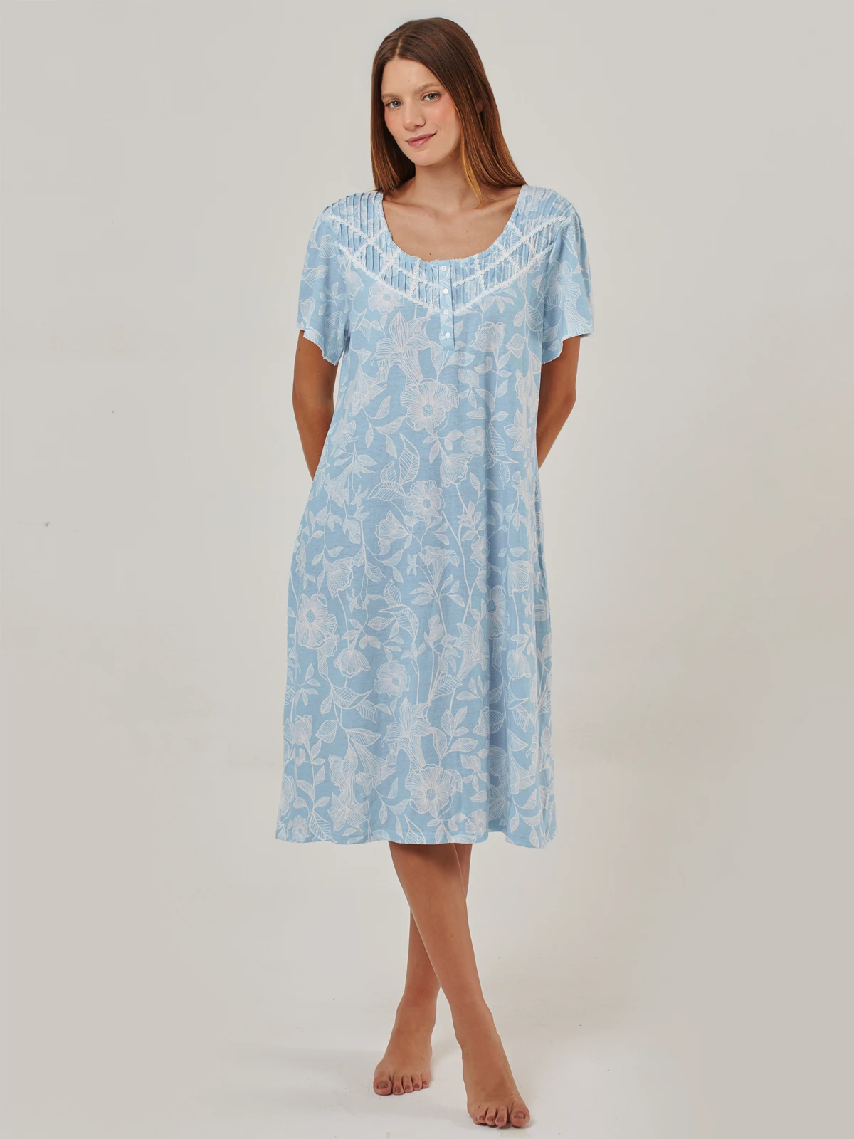 CAMISA PIJAMA MANGA CORTA MUJER AZIZ NEW ENFASIS - 1