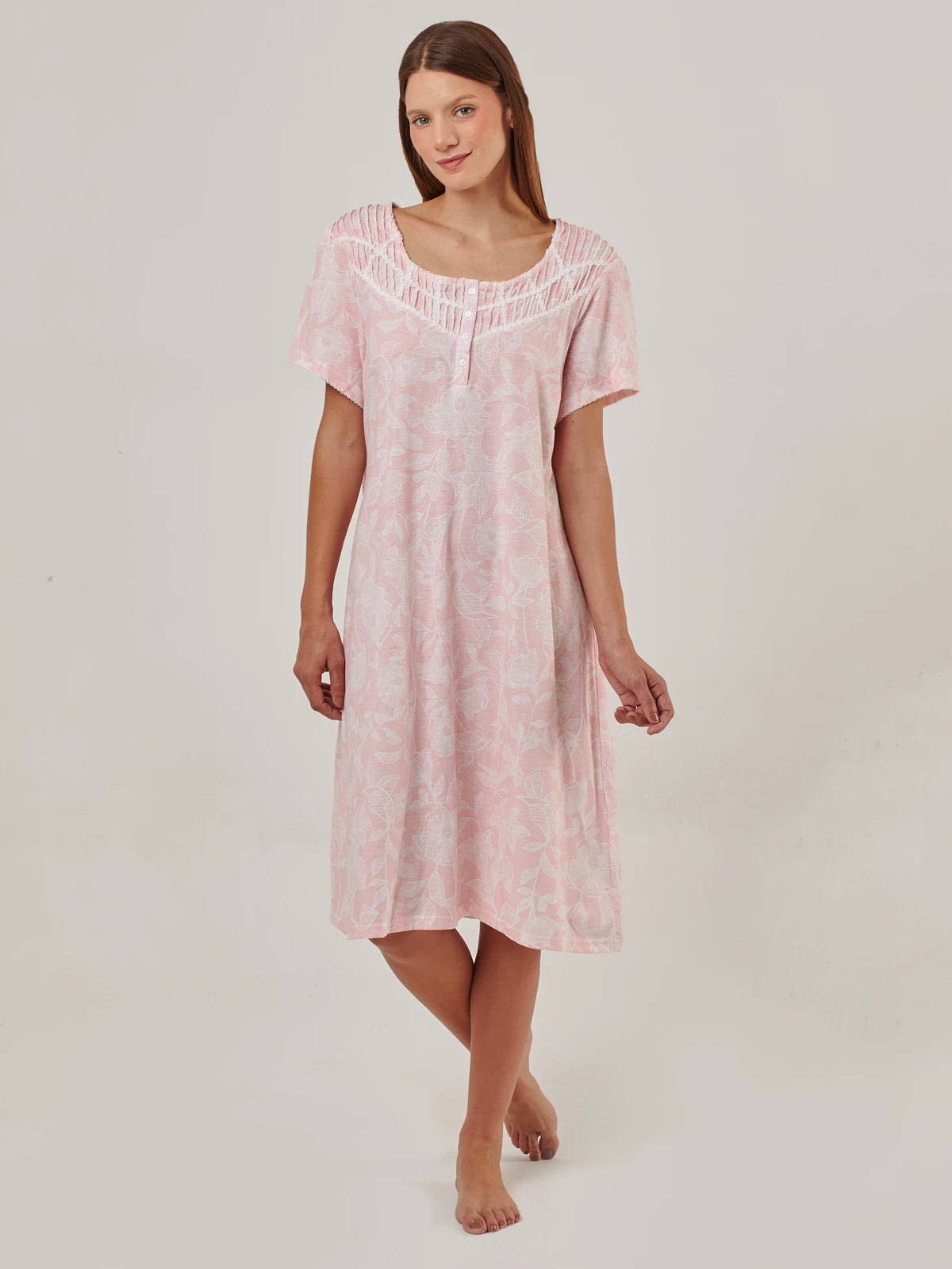 CAMISA PIJAMA MANGA CORTA MUJER AZIZ NEW ENFASIS - 1