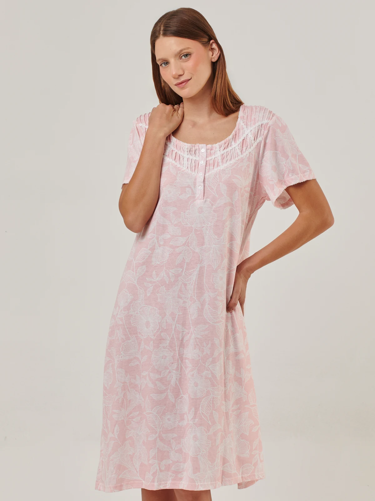 CAMISA PIJAMA MANGA CORTA MUJER AZIZ NEW ENFASIS - 4