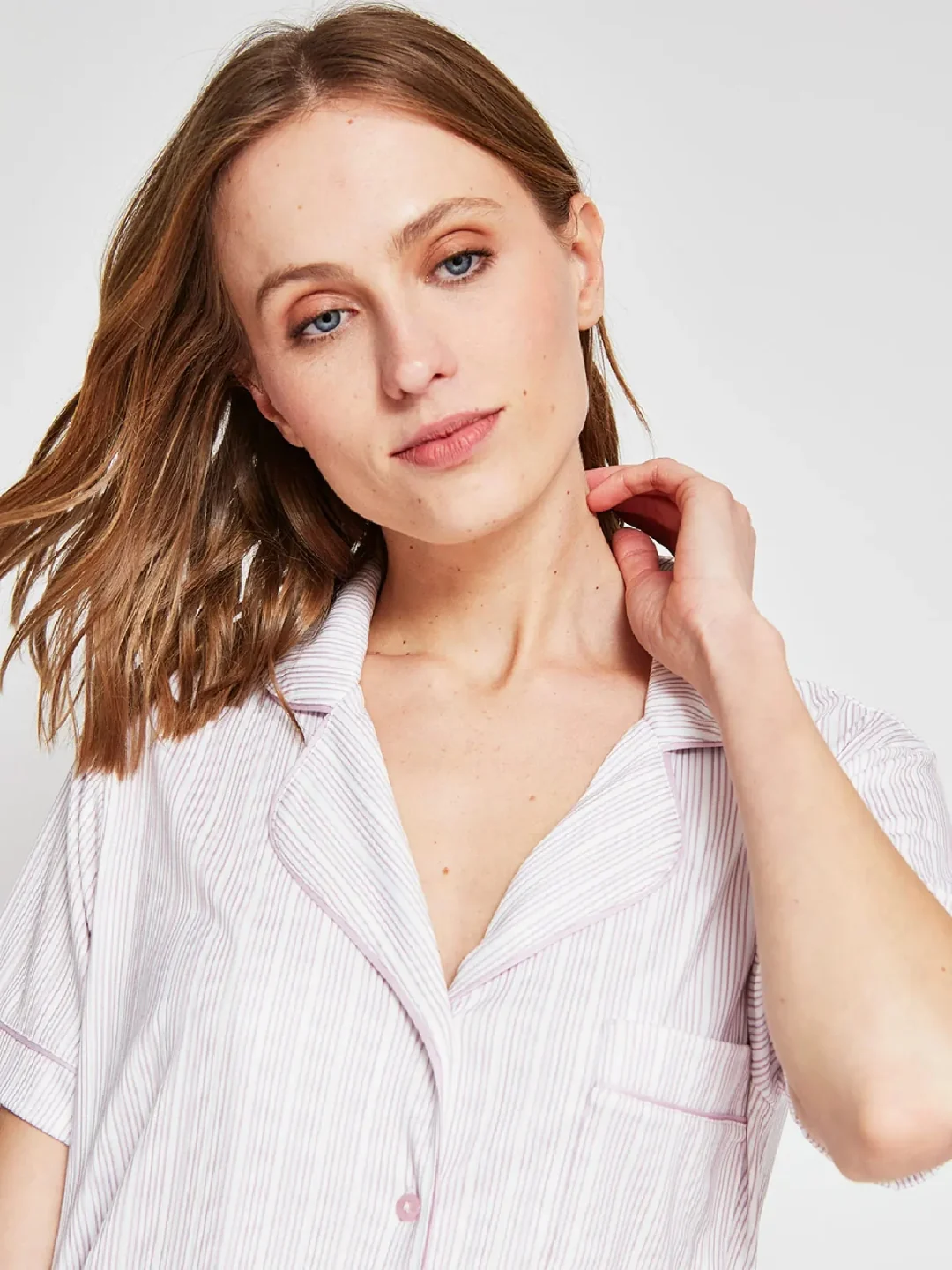 CAMISA PIJAMA MUJER MARQUIS ROSADO CAMISERA - 3
