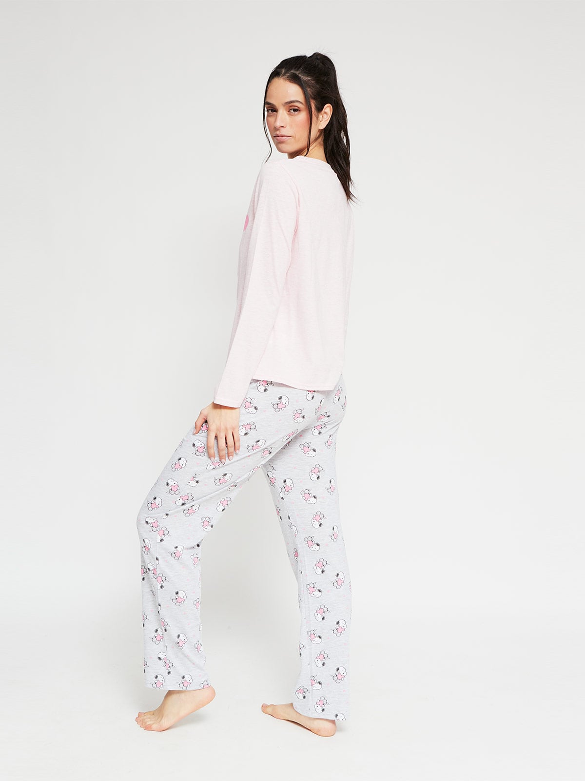 PIJAMA CAMISERA MUJER INDEX ROSADO SNOOPY - 2