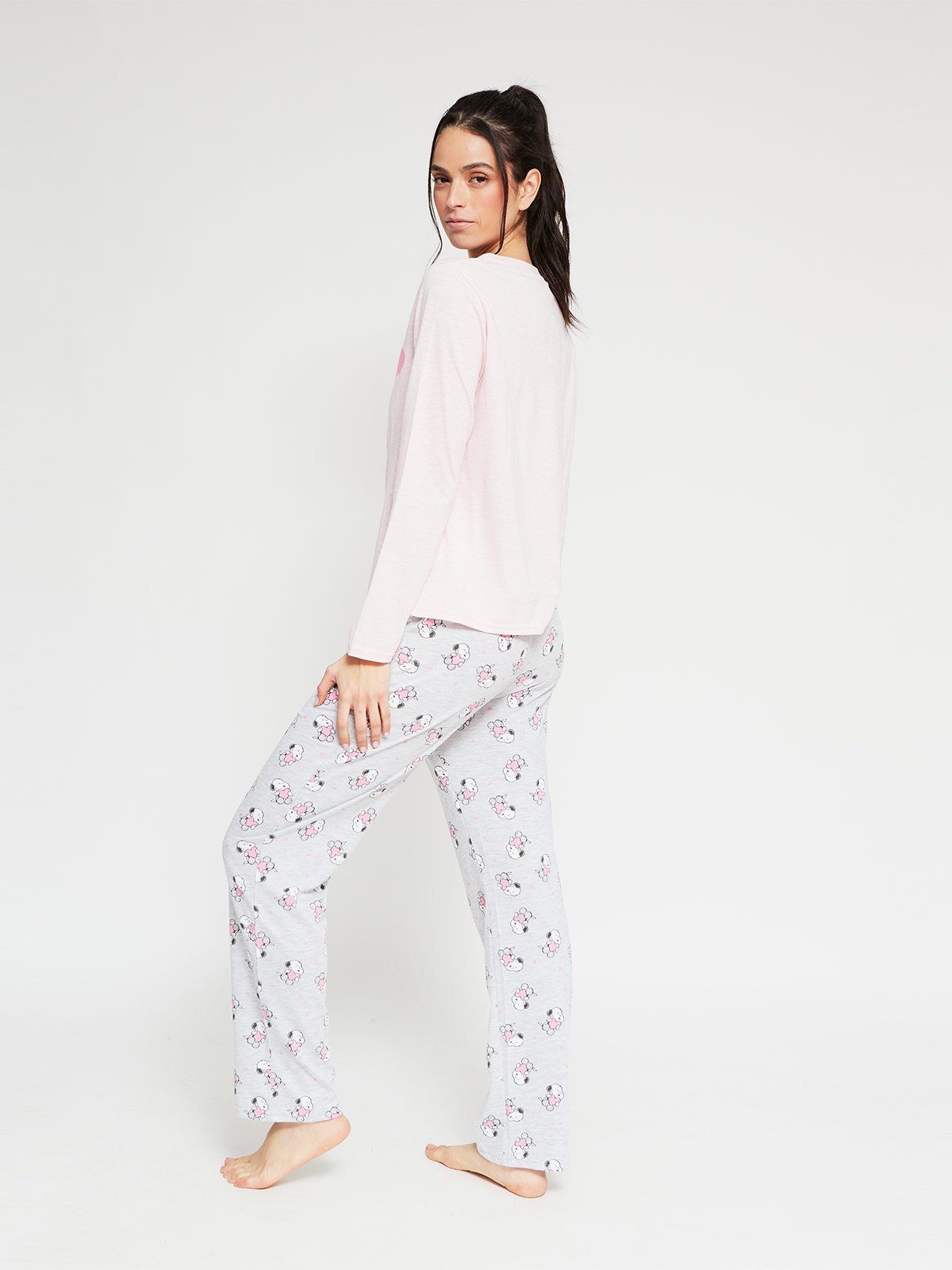 PIJAMA CAMISERA MUJER INDEX ROSADO SNOOPY - 2