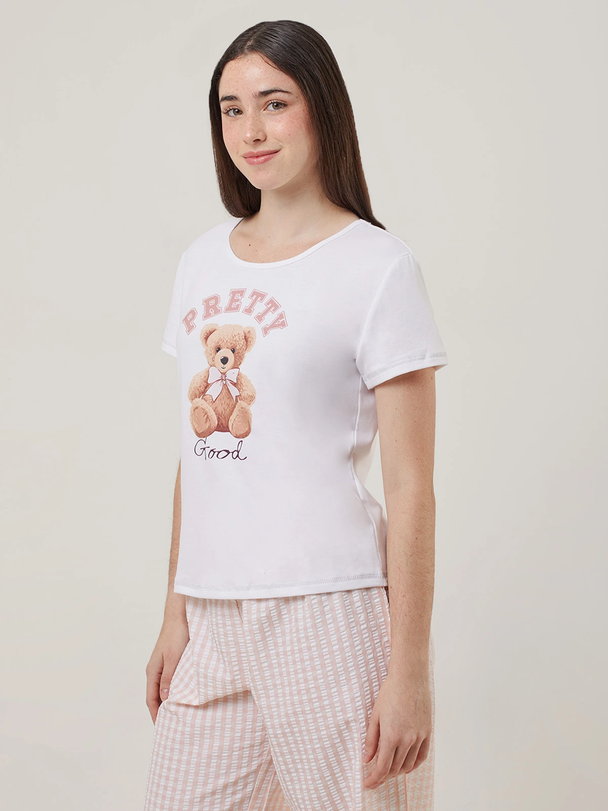 PIJAMA MANGA CORTA MUJER INDEX WAFFLE - 3