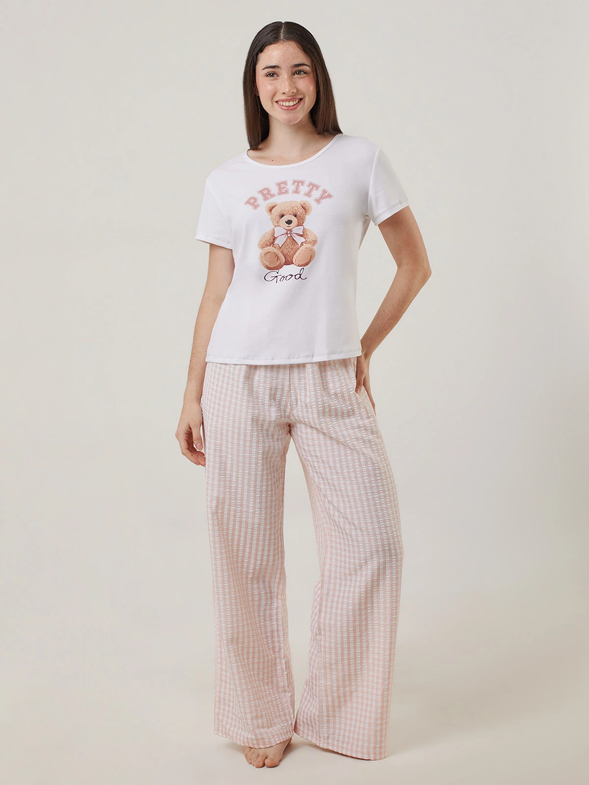 PIJAMA MANGA CORTA MUJER INDEX WAFFLE - 5