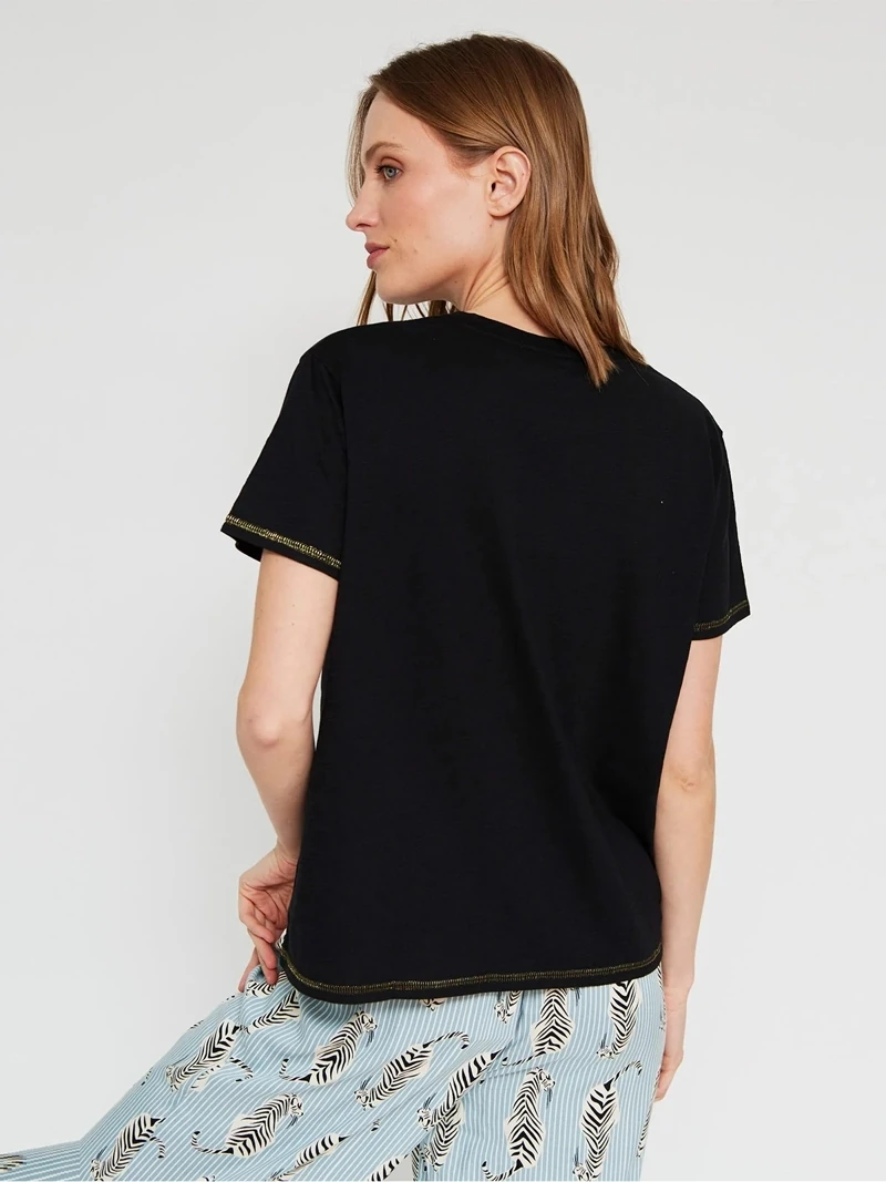 POLO PIJAMA MANGA CORTA ALGODÓNG MUJER MARQUIS - 2