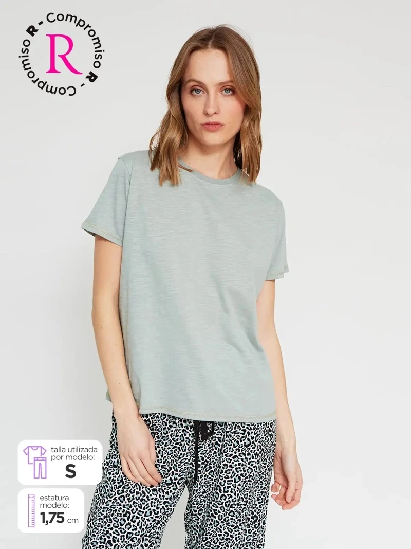 POLO PIJAMA MANGA CORTA ALGODÓNG MUJER MARQUIS - 1