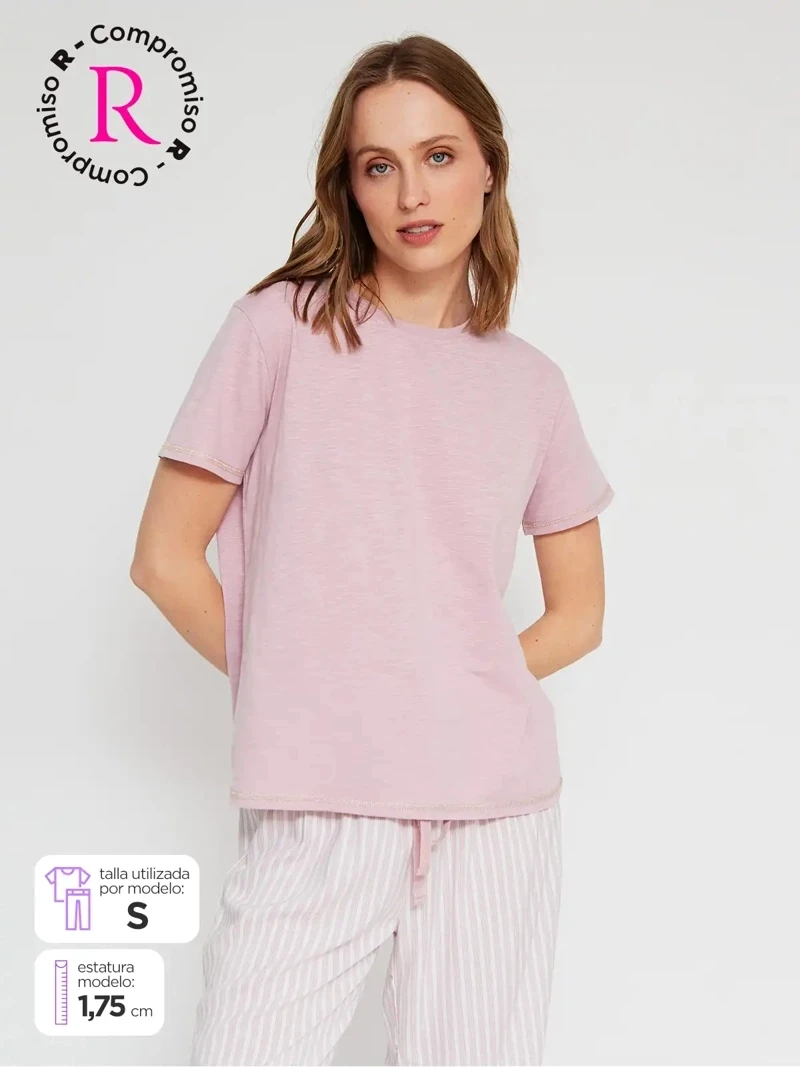 POLO PIJAMA MANGA CORTA ALGODÓNG MUJER MARQUIS - 1