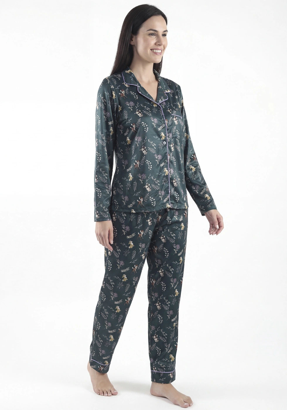 PIJAMA MUJER KAYSER D6081 NEGRO - 1