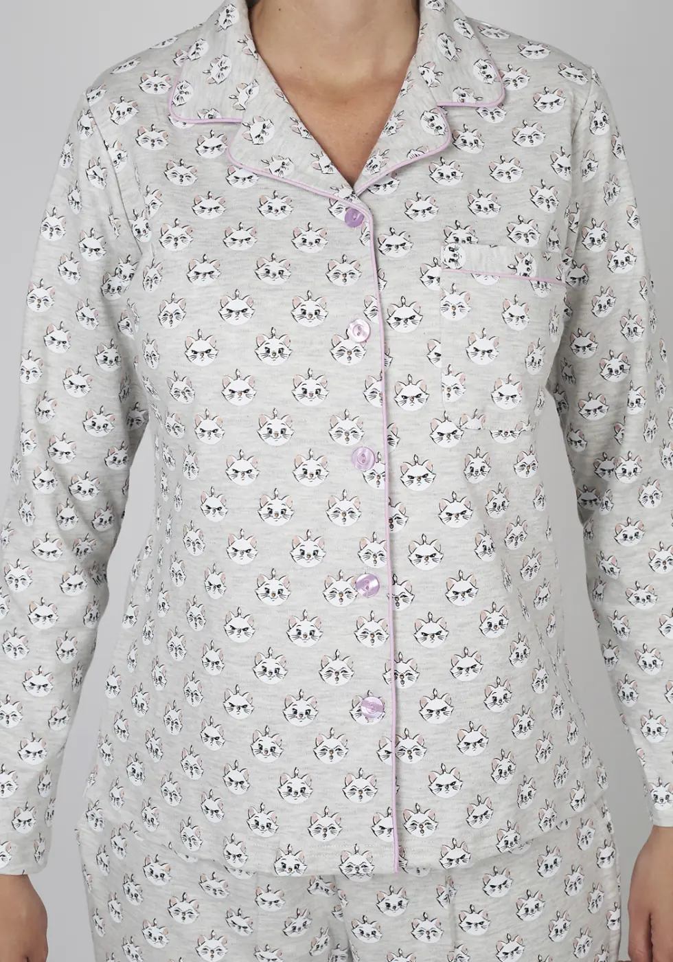 PIJAMA ALGODÓN MUJER KAYSER D6082 GRIS - 3